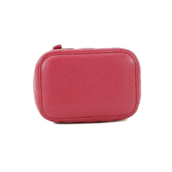 CHANEL Matelasse Mini Vanity Chain Shoulder Bag Calfskin Pink AP1340 - Picture 4 of 12